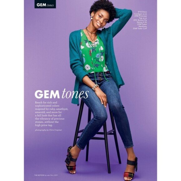 CAbi Primrose Green Floral Blouse Sleeveless V Neck Style 3785 Size S - Picture 4 of 9